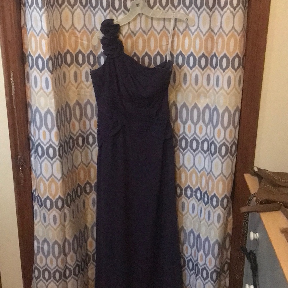Purple maxi dress.